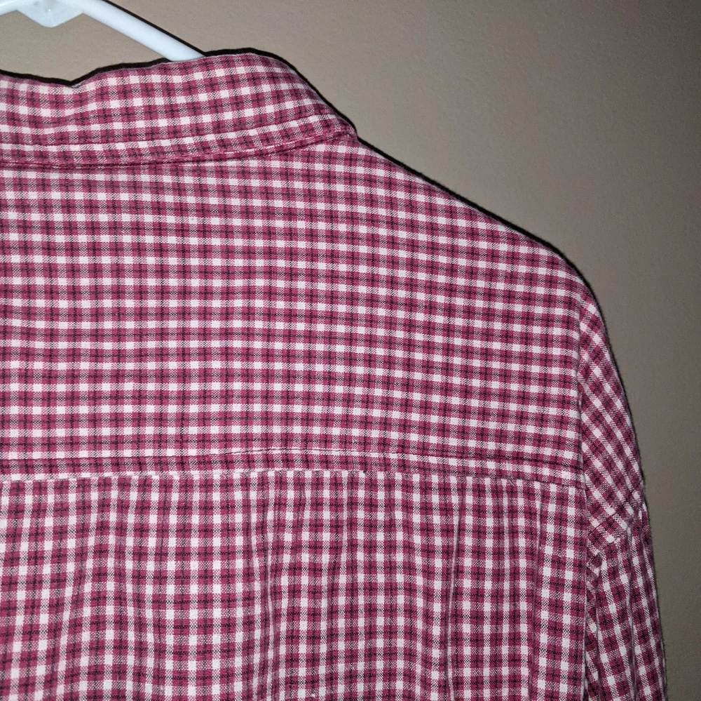 Highland Outfiters Red Checkered Button Down